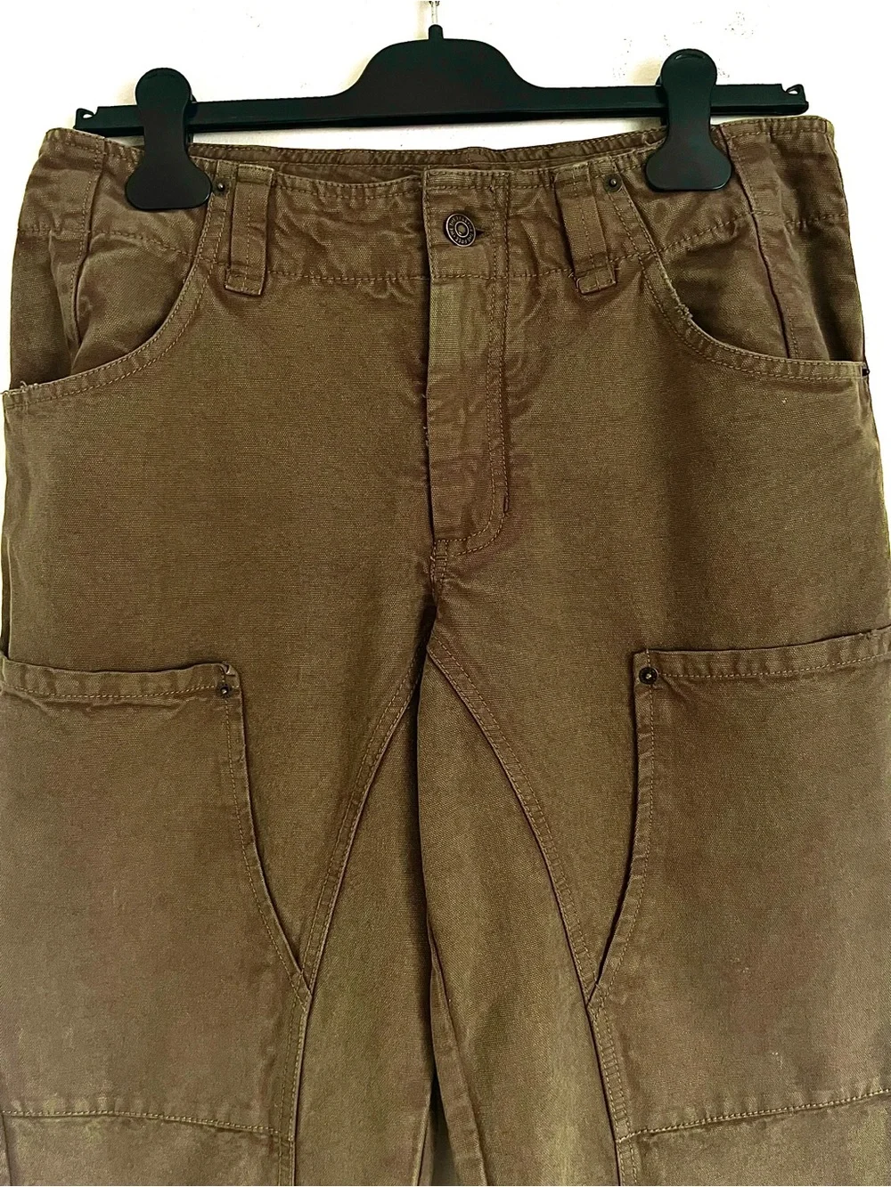 Free People We The Free Supersonic Slim Pant in Army / Breen Pant 6 NWT Utility